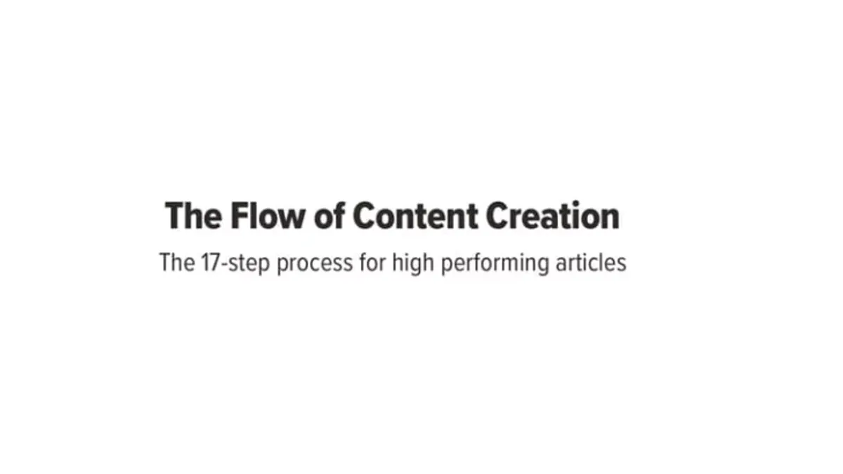 Content creation flowchart