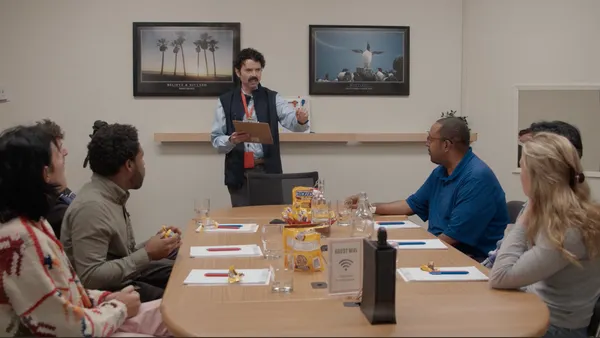 A focus group for a Snickers ad