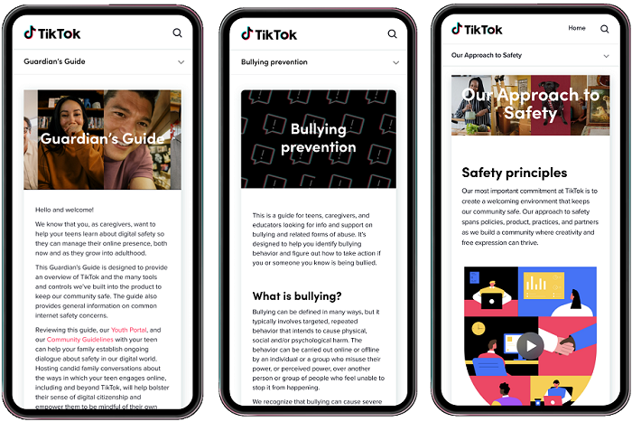 TikTok Safety Center