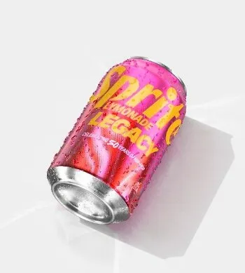 A pink can of Sprite's limited-time Lymonade Legacy beverage.