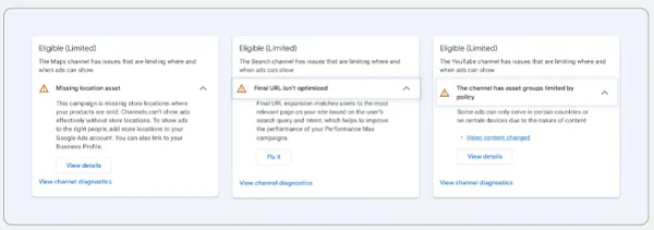 Google Performance Max reporting