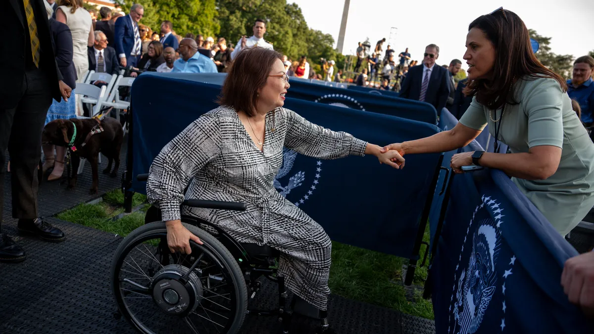 Sen. Tammy Duckworth (D-IL) in a wheelchair