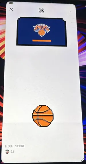 Threads basketball mini game