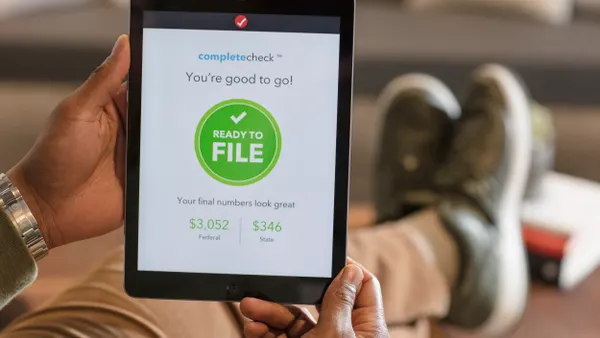 Turbo Tax is displayed on devices on February 22, 2018 in San Francisco, California.