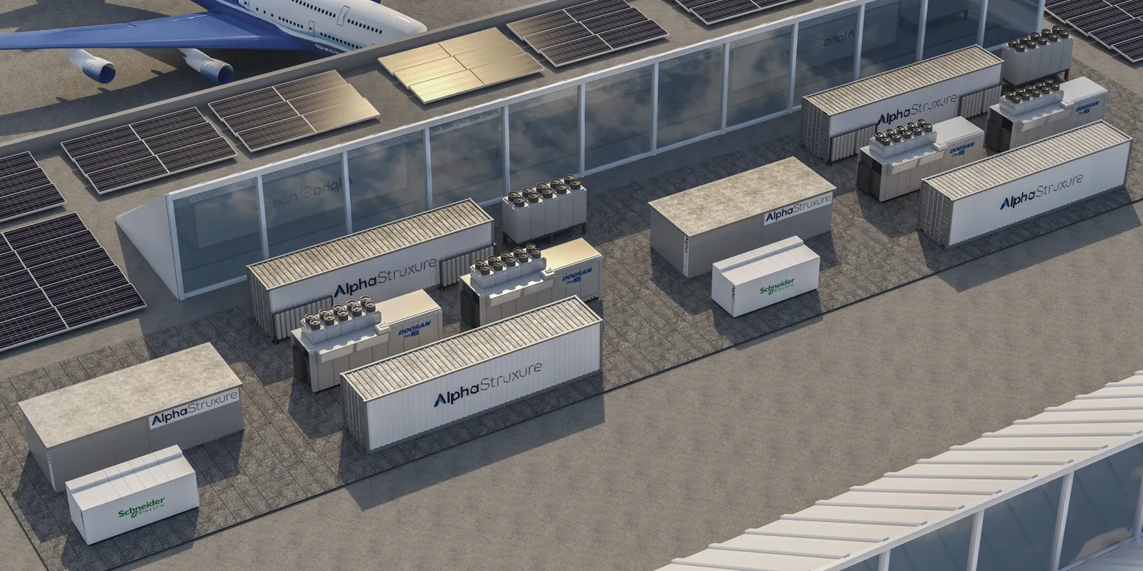 A final color rendering of the 12-MW microgrid at JFK International Airport&#x27;s New Terminal One