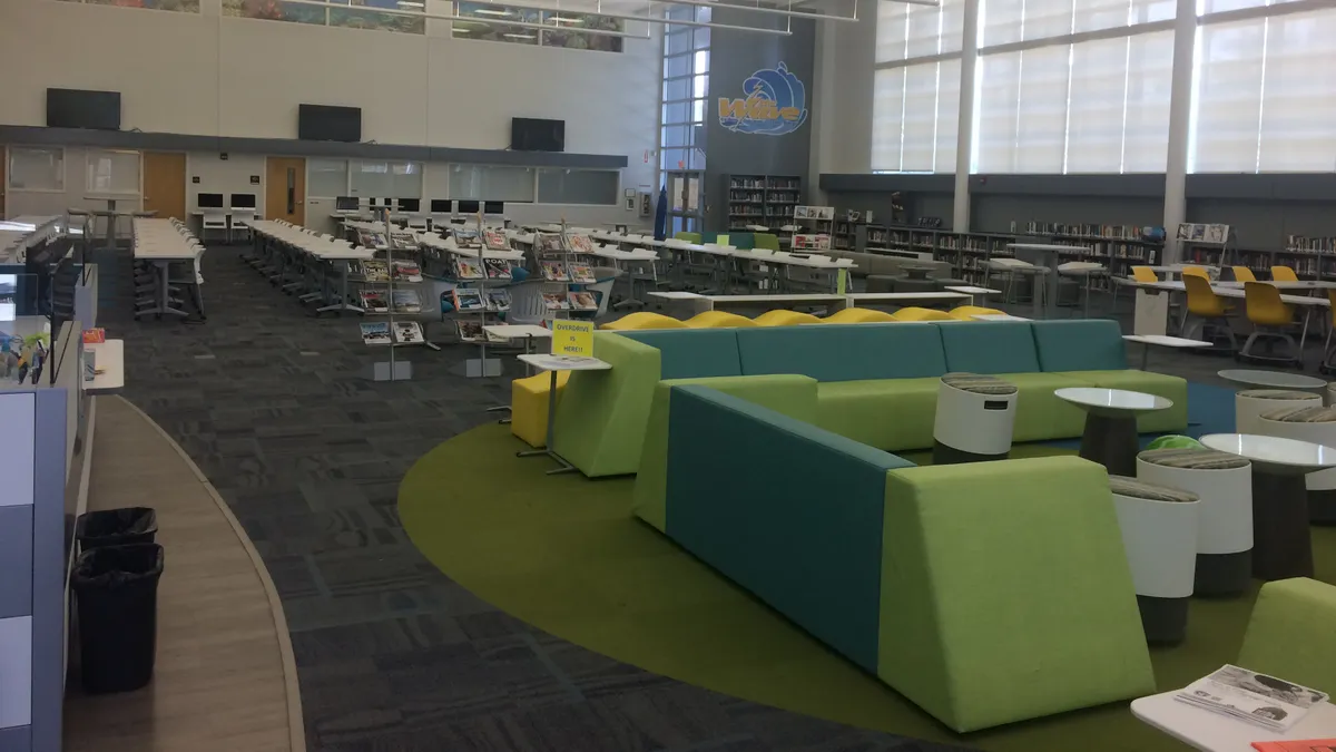 Cypress Bay High School media specialist Shawn Maas discusses the transformation of the school's media center in a virtual session during FETC 2021.