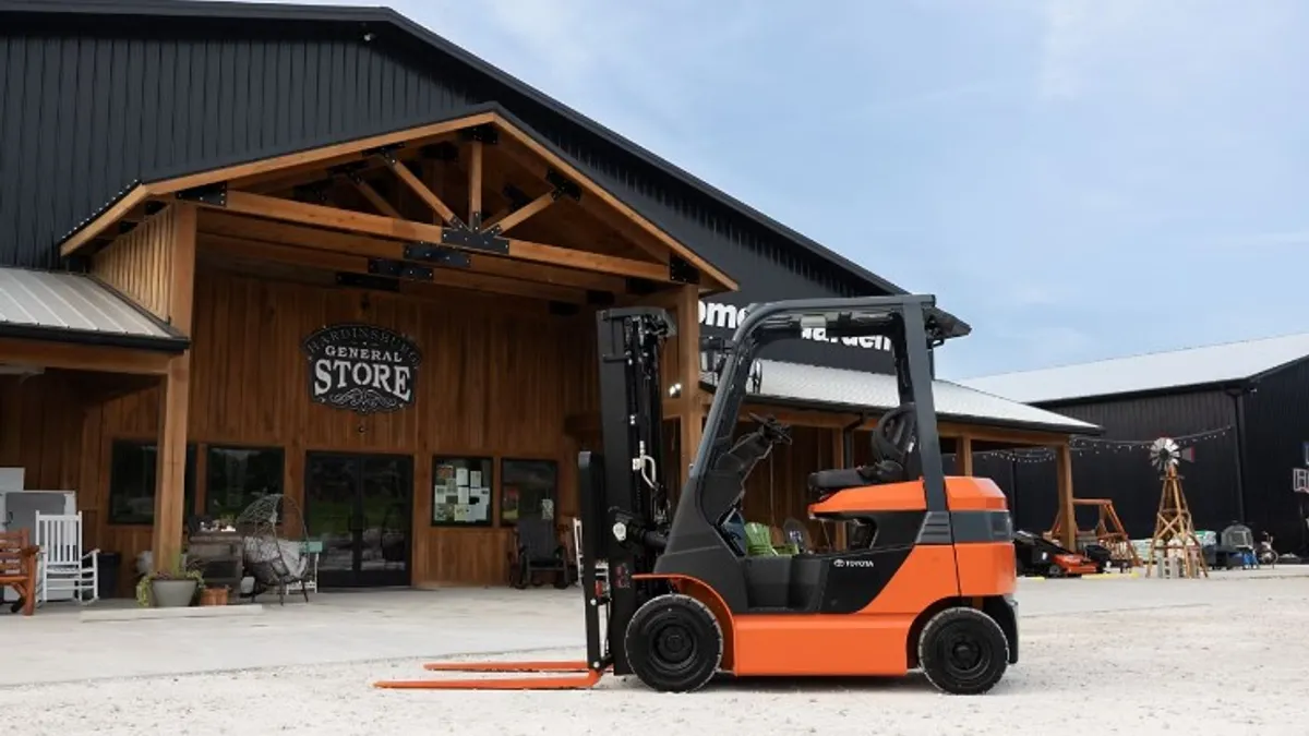 A photo of Toyota Material Handling's electric forlift.