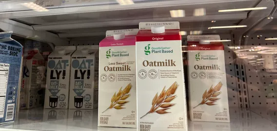 Plant-based milk at a Target store in Washington, D.C.