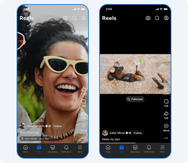 Facebook Reels update