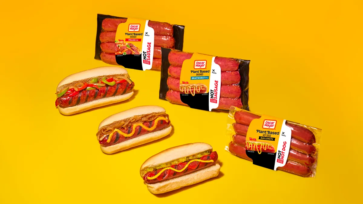 The Kraft Heinz Not Company's Oscar Mayer NotHotDogs and NotSausages.