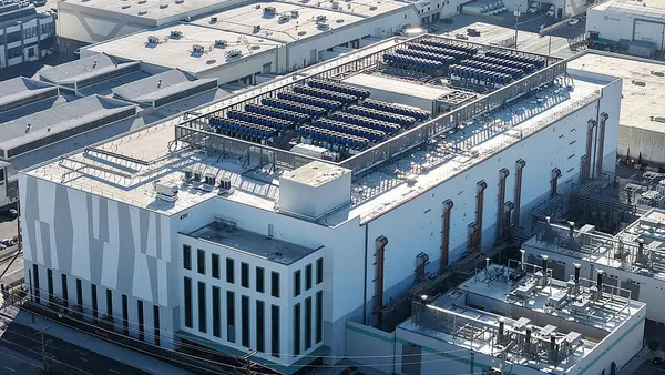 An industrial building.