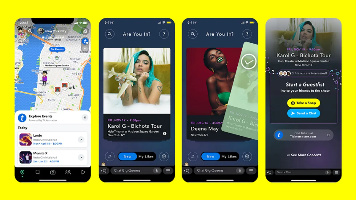 Snap Map tickets