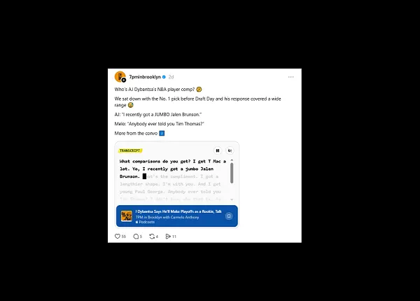 Threads tests podcast transcripts