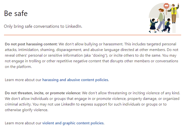 LinkedIn policies