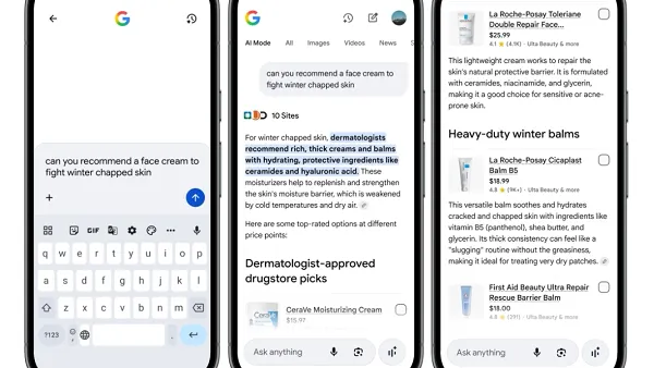 Google AI shopping mode