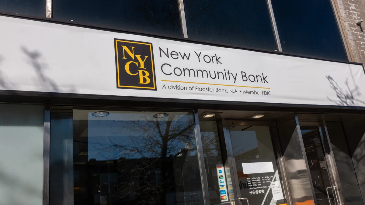 A New York Community Bank branch location is shown