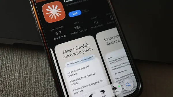 a close up of the Claude App on a phone