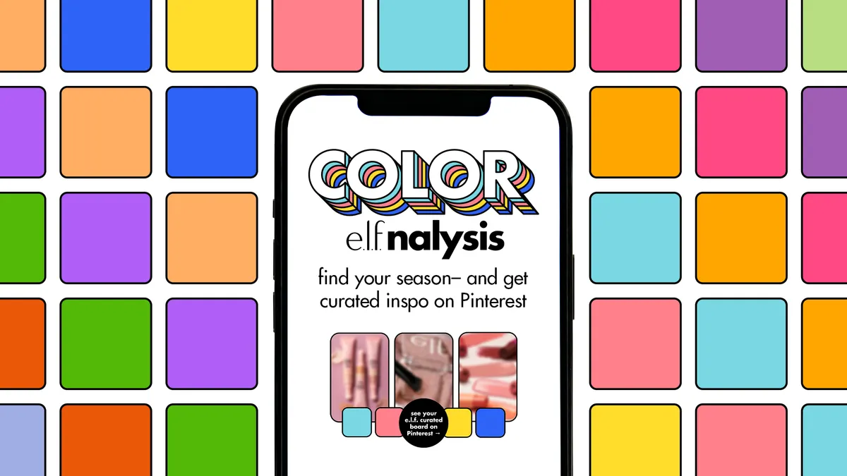 E.l.f. Beauty's e.l.f.nalysis AI color analysis tool.