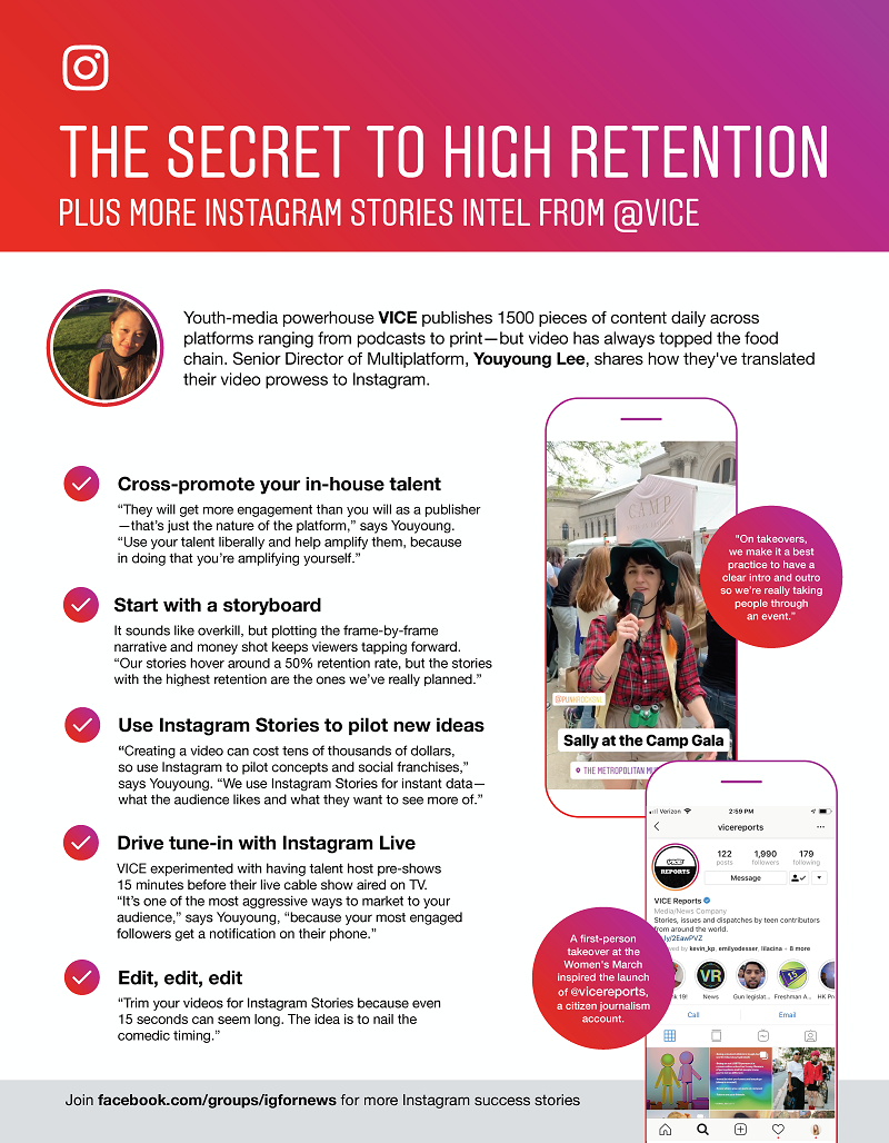 Instagram Stories tips from Vice