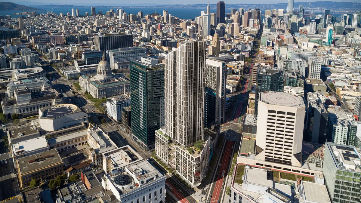 A rendering of 30 Van Ness in San Francisco.