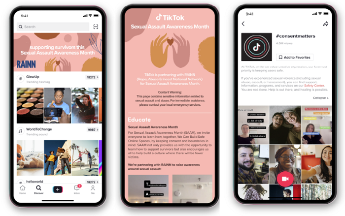 TikTok Sexual Assault Awareness Month