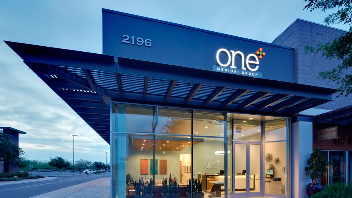 Exterior of One Medical office with logo