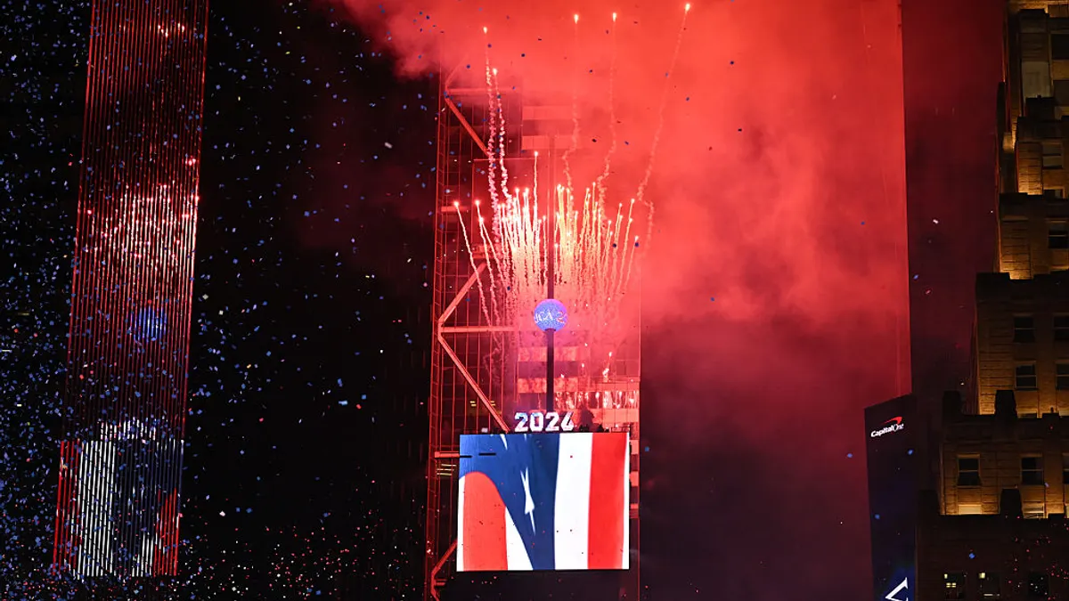 The New Year's Eve ball drop ushers in 2026 at Times Square in New York City