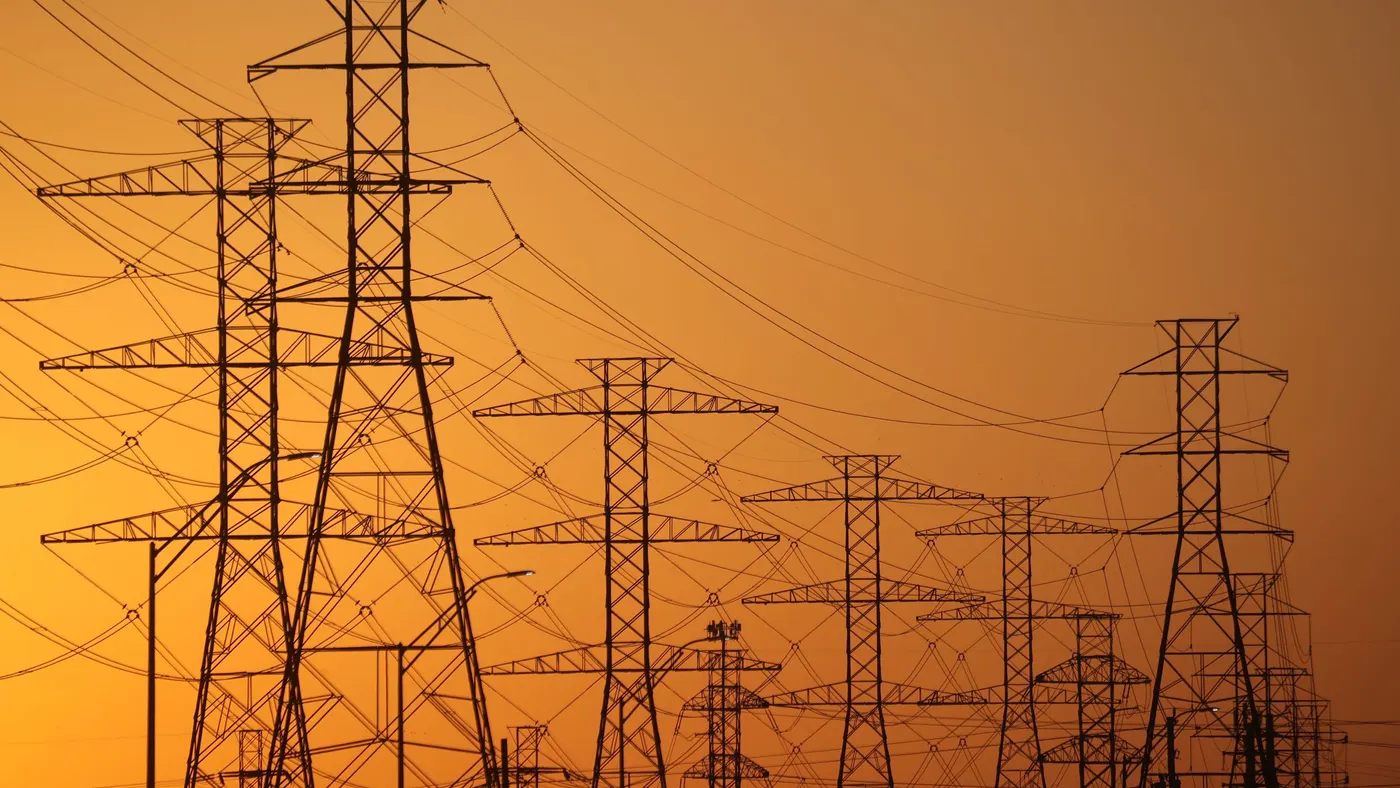 A view of high voltage transmission towers