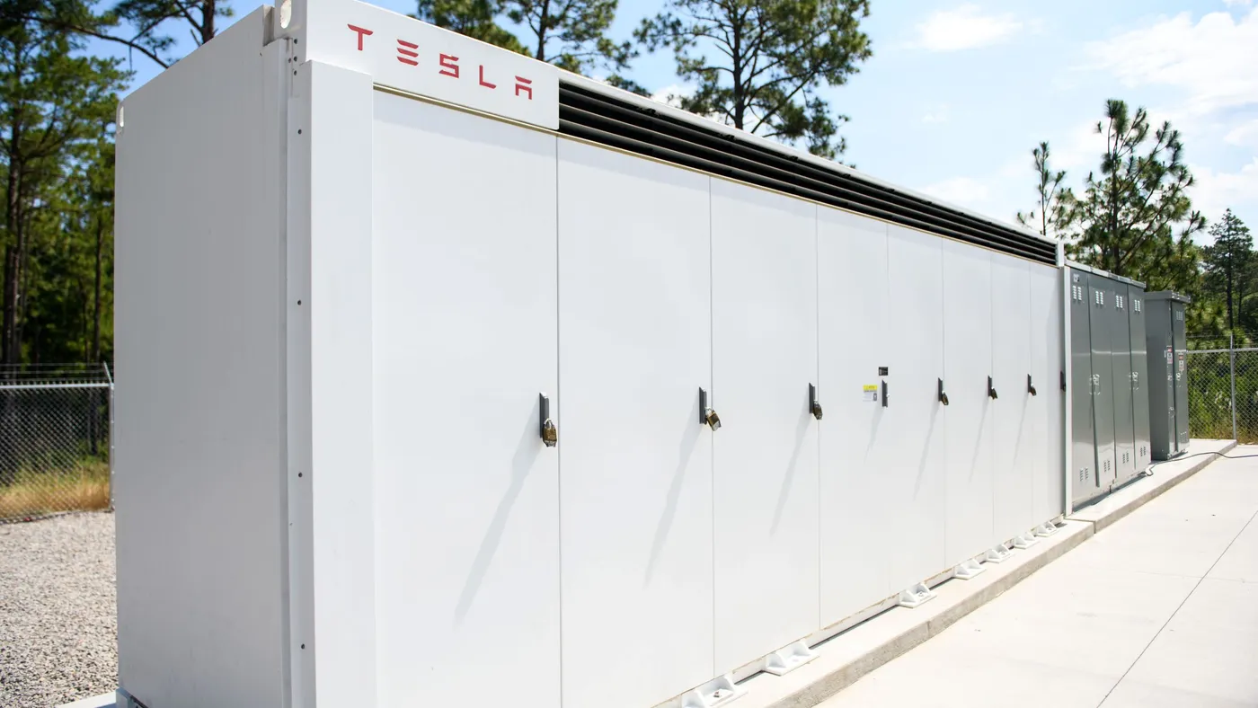 A battery storage system.