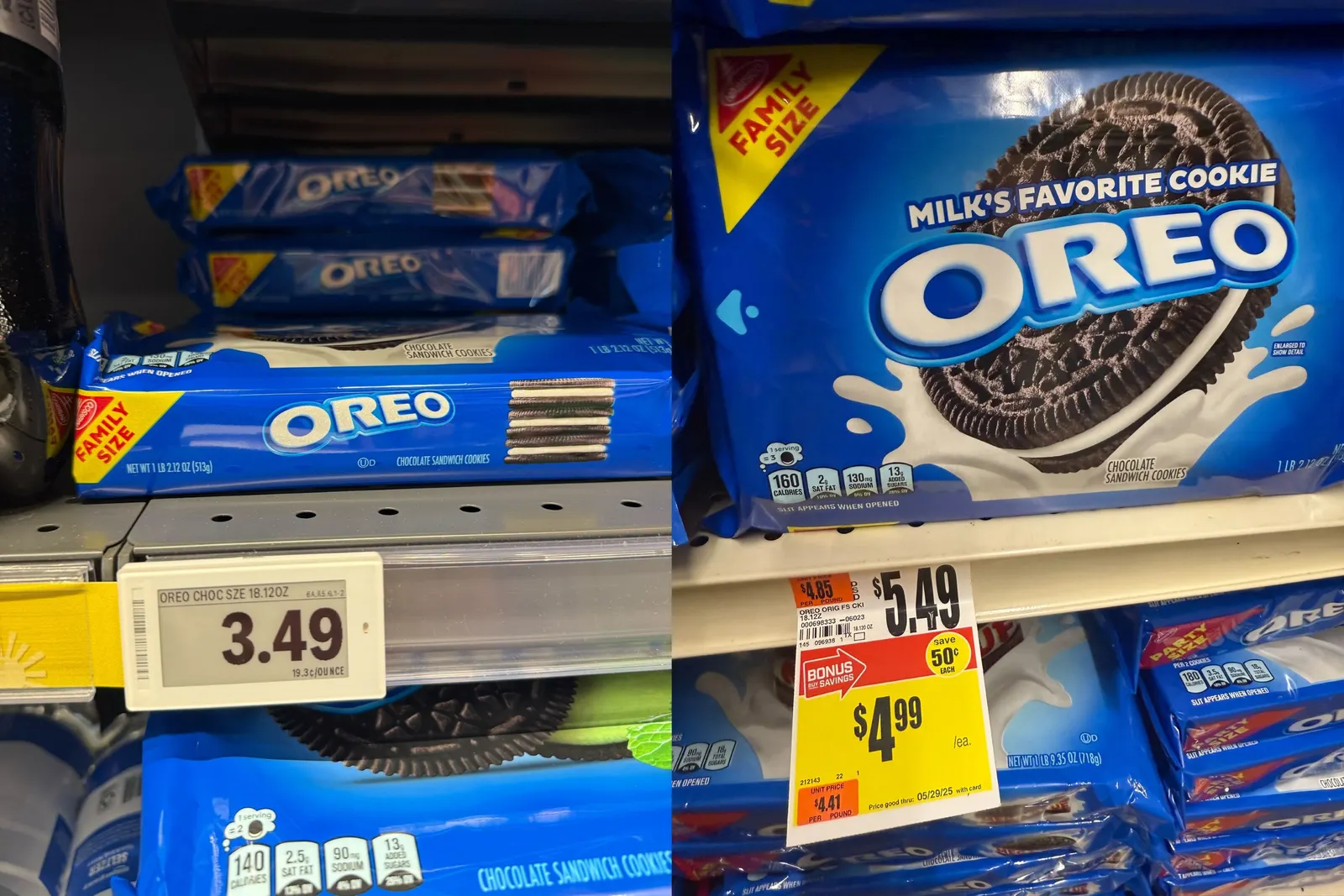 Packages of Oreo cookies