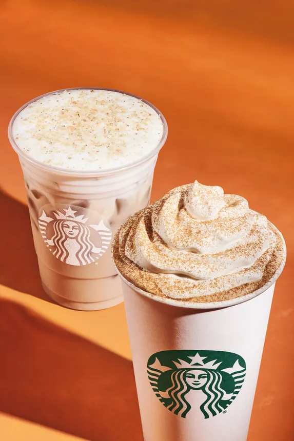 Two drinks from Starbucks' fall menu 2026