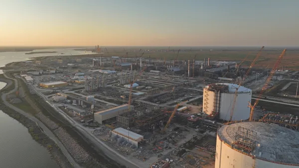 The Golden Pass LNG project under construction near Sabine Pass, Texas.