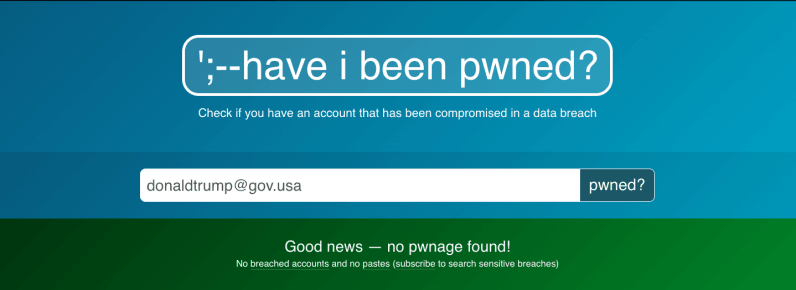 'Have you been pwned?' website