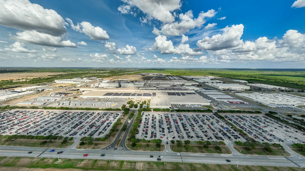 An aerial view of Toyota's manufacturing campus in San Antonio, Texas.