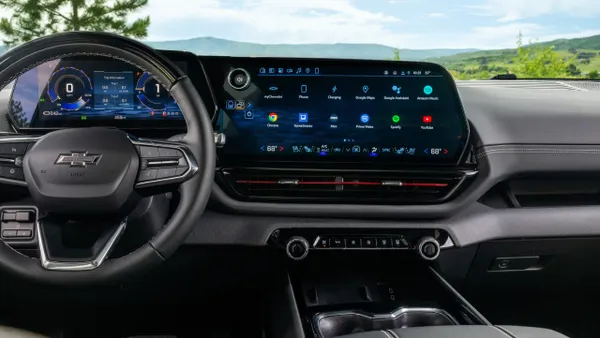 The dashboard and display screens in the 2026 2026 Chevrolet Silverado EV.