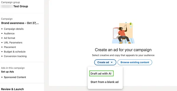 LinkedIn Draft with AI