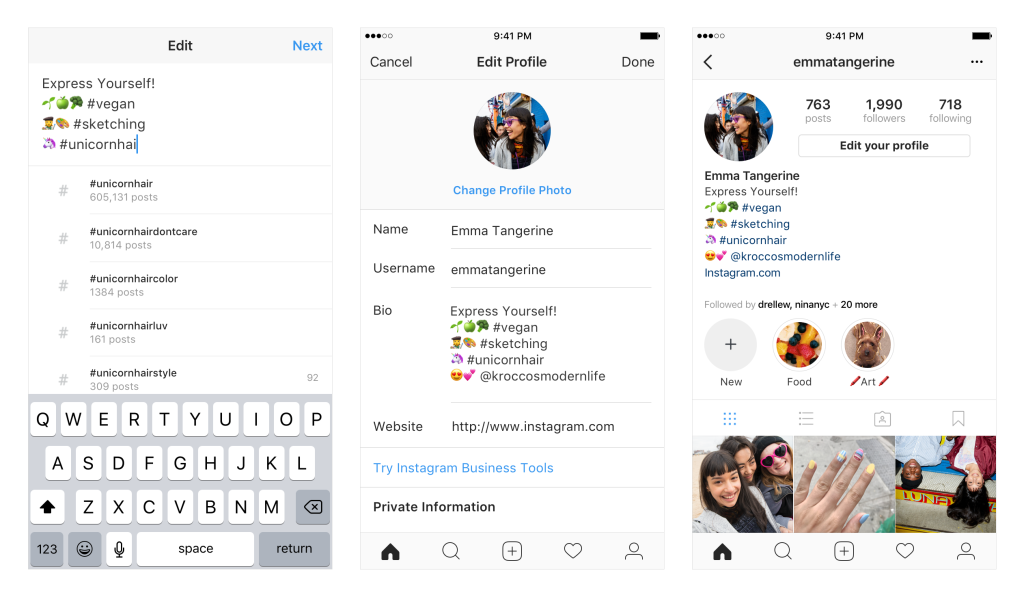 Instagram Will Now Allow Active Links to Other Profiles, Hashtags in Bios | Social Media Today