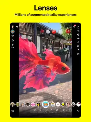 Snapchat on iPad example