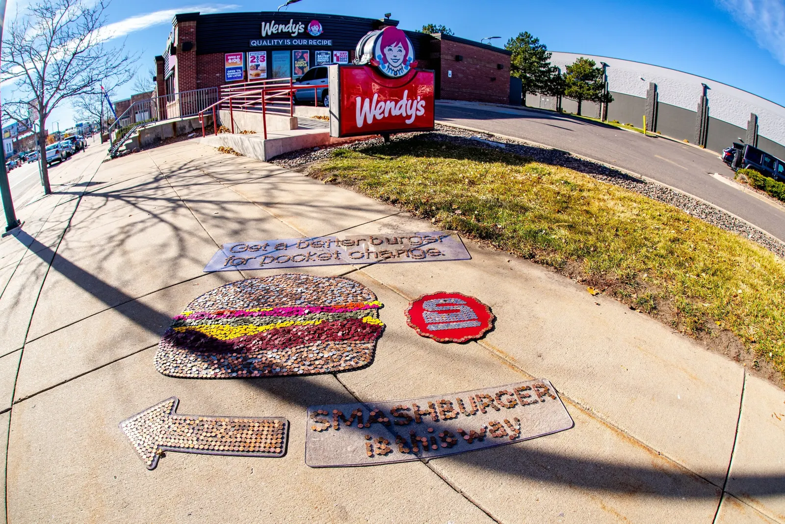 An outdoor Smashburger marketing activation