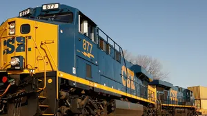 A CSX locomotive.