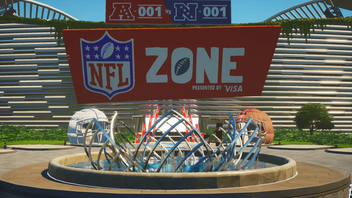 An image from NFL Zone featuring Visa branding.