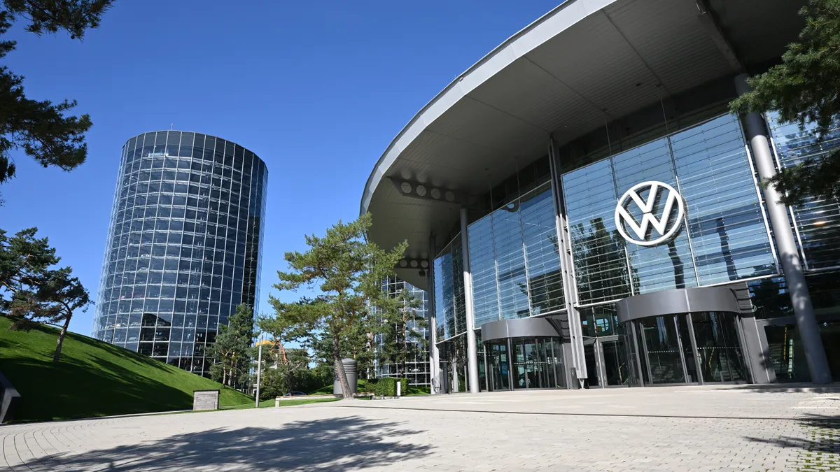 A general view around the Autostadt facility next to the Volkswagen factory on September 07, 2023 in Wolfsburg, Germany.