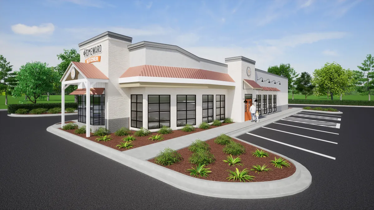 A rendering of a Homeward Kitchen, Golden Corral's fast casual concept