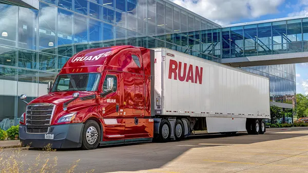 Ruan Transport  in front of building