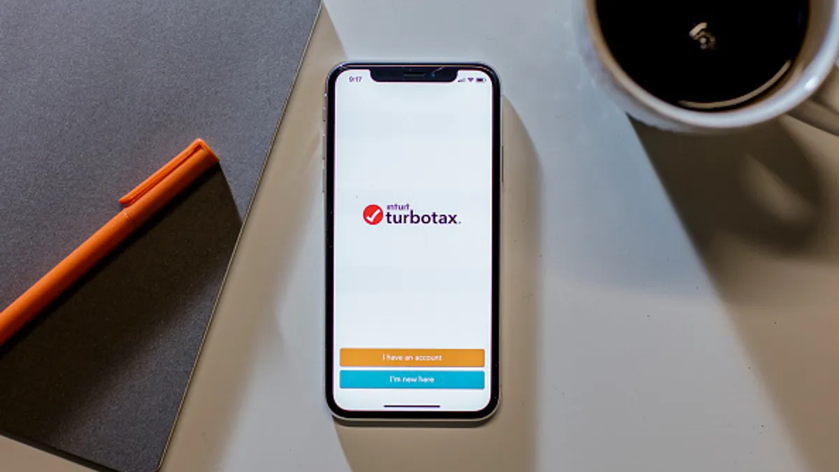 TurboTax is seen on device