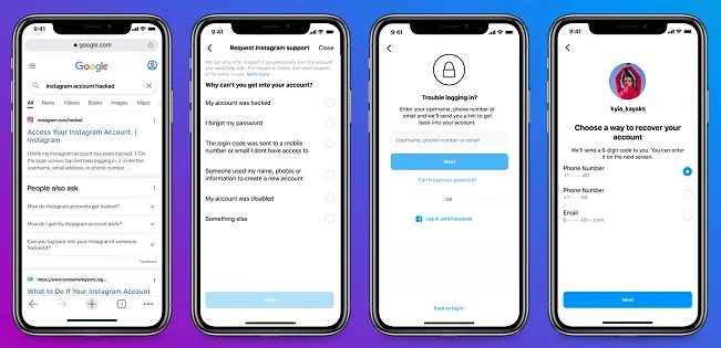 Instagram locked accounts process