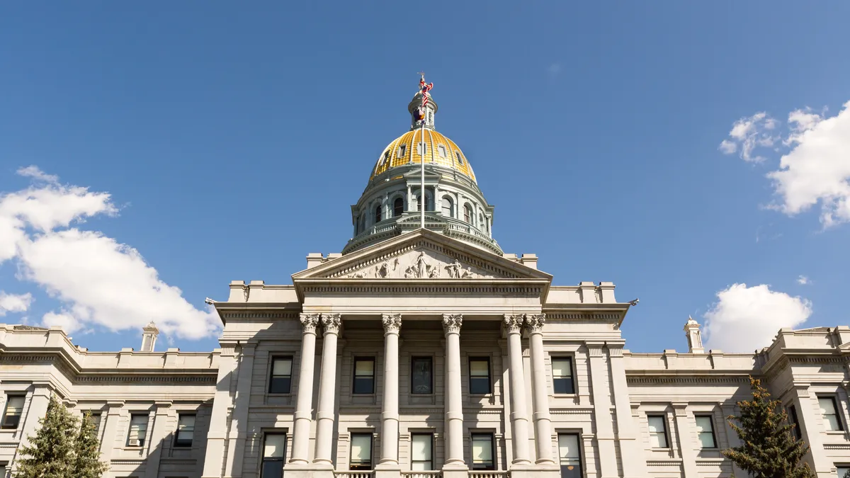 The Colorado Capitol building.