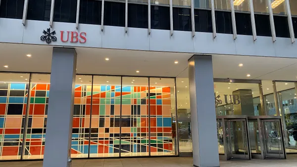 A UBS location in New York City is shown, with the letters "UBS" on the building front.