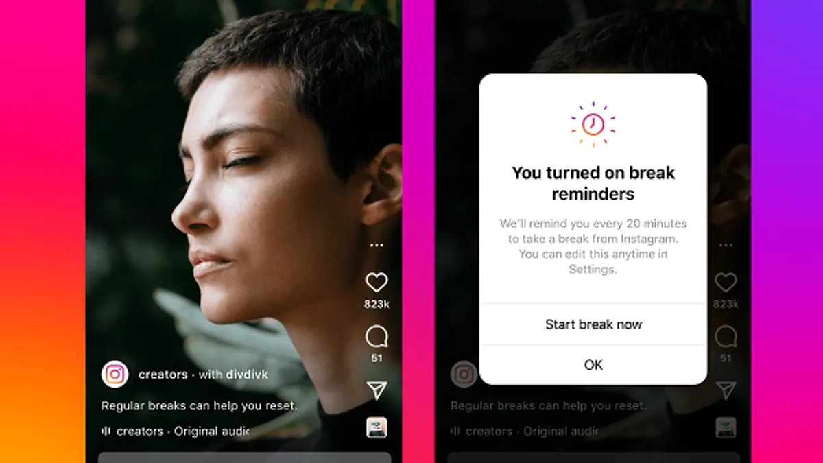 Instagram safety nudges