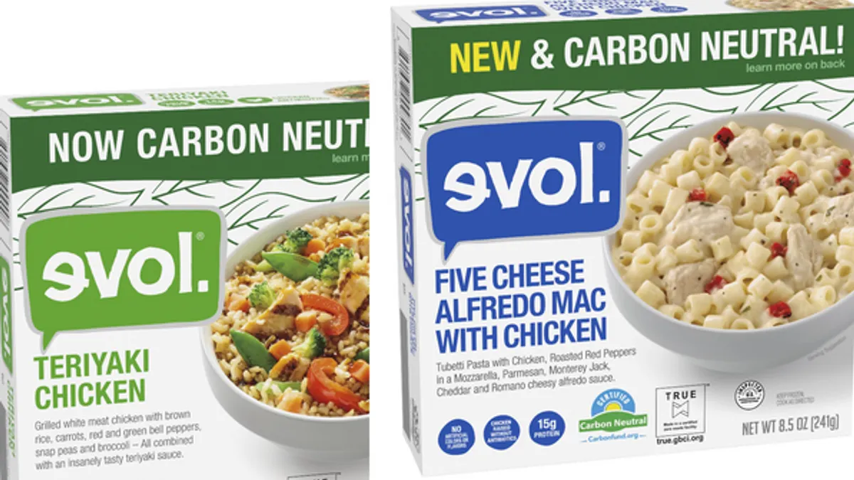 Evol, Conagra Brands, carbon, environment, frozen food